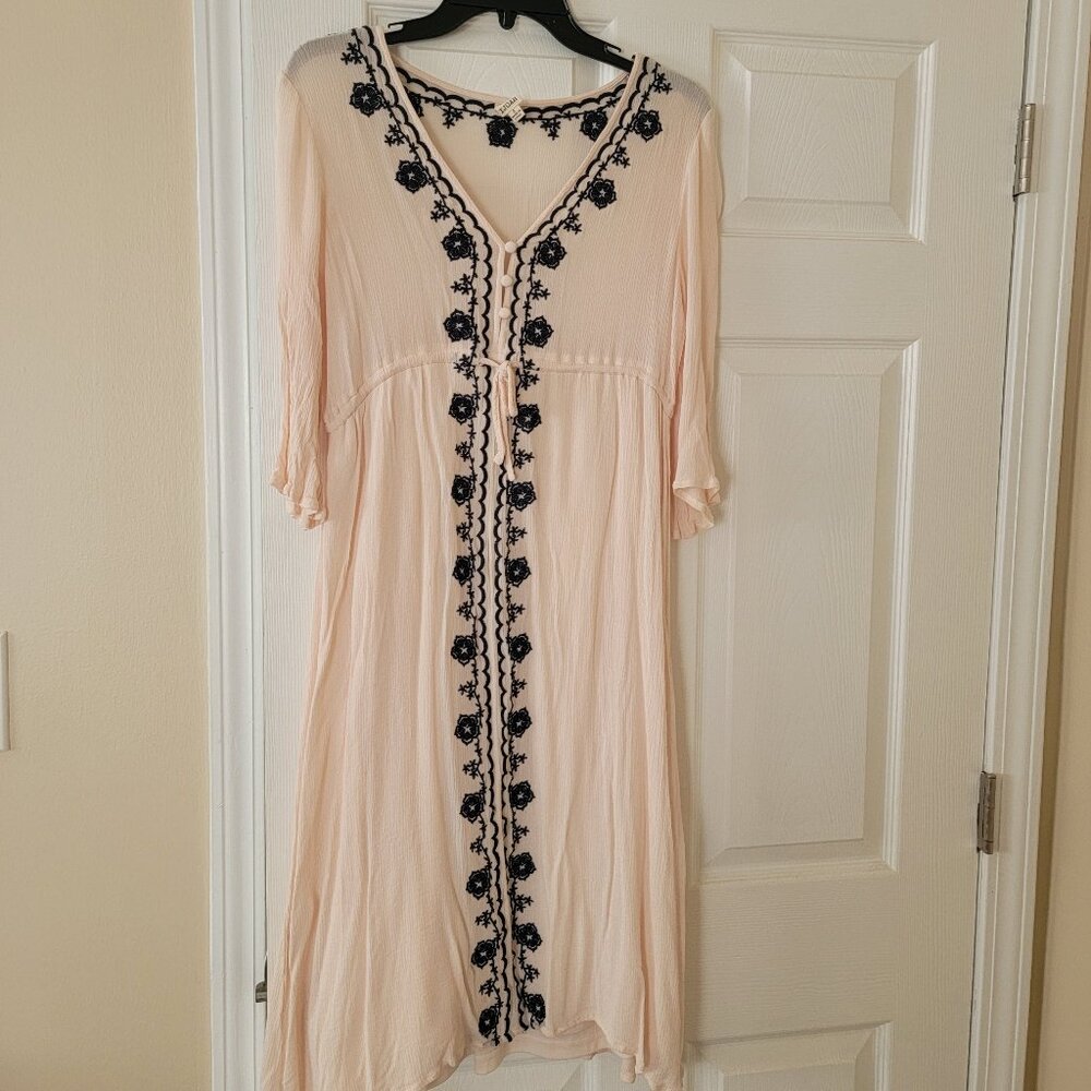 IJOAH Floral Embroidered Midi Dress - Size S